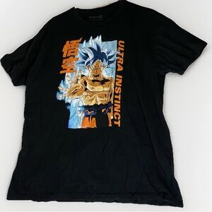 Dragon Ball Z Shirt Men's XL Black Japanese Animation Goku Ultra Instinct